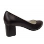 Pantofi dama eleganti din piele naturala box cu toc de 5 cm - Model Negru NA100NP